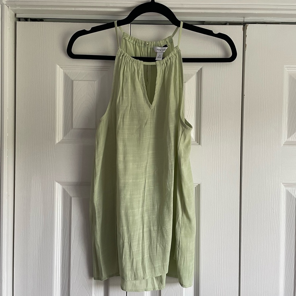 Nine West Mint Green Gathered Top